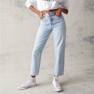 PACSUN// High Rise Straight Leg Jeans